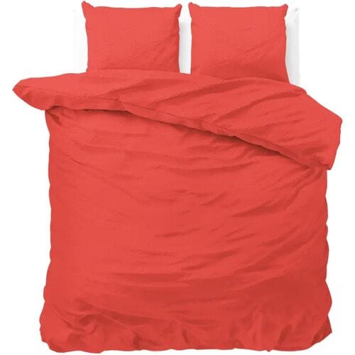 Zensation Satin Point - Dekbedovertrek - Eenpersoons - 140x200/220 + 1 kussensloop 60x70 - Rood