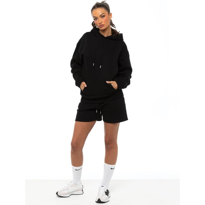 Enzo Dames Oversized Hoodie Tracksuit Met Korte Broek