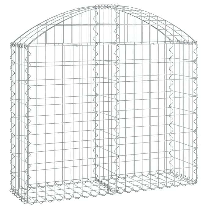 vidaXL - Schanskorf - gewelfd - 100x30x80/100 - cm - gegalvaniseerd - ijzer