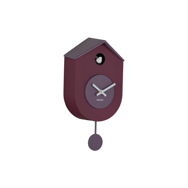 Karlsson - Wandklok Grato Cuckoo - Dark mauve & soft lavender