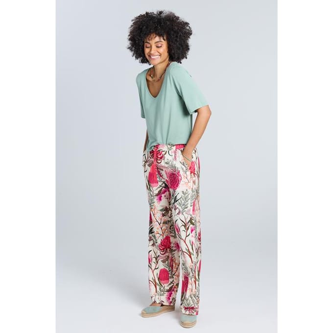 DIDI Dames Pants Paloma Offwhite Salsa print maat 34