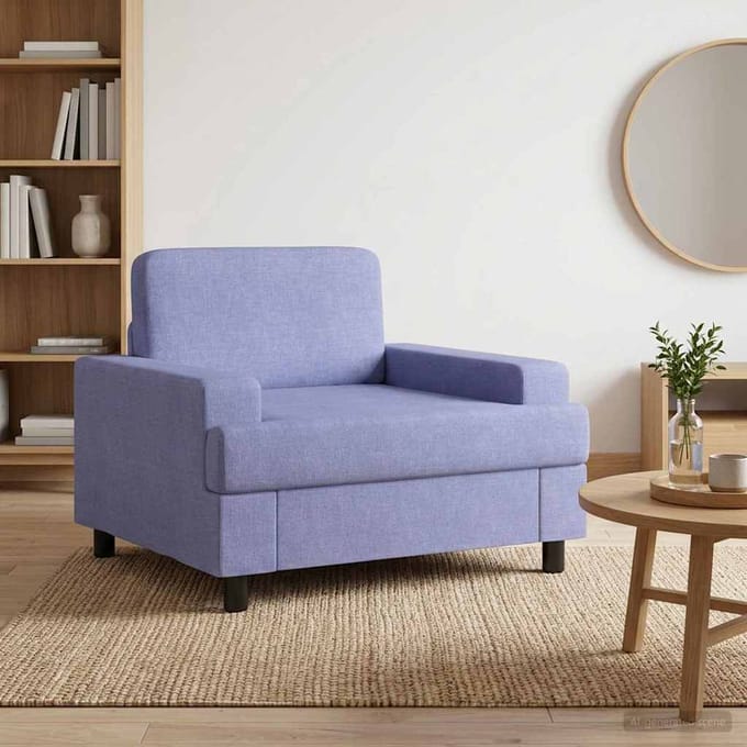 vidaXL - Fauteuil - Jeans - Blauw - Stof