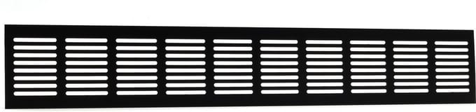VoorVentilatie aluminium plintrooster - 500 x 80 mm - zwart