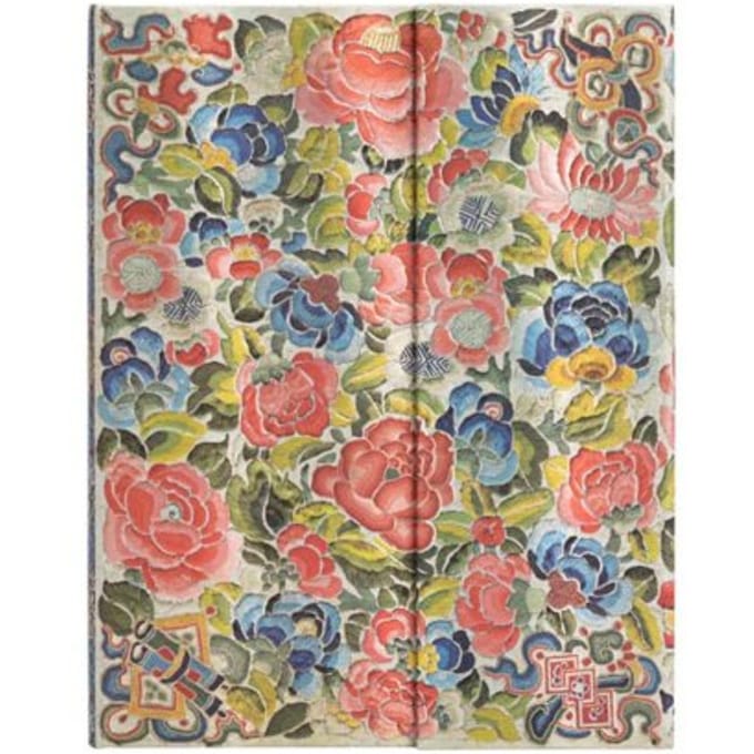Paperblanks cahier, uitvoering pear garden ultra, formaat 18 x 23 cm., blanco