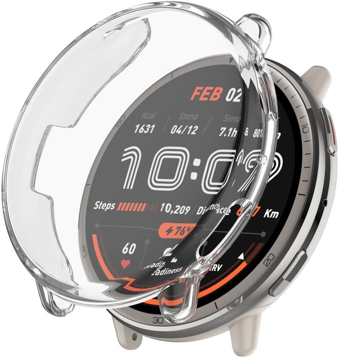 Strap-it Schokbestendig TPU bescherm hoesje - case geschikt voor de Amazfit Active 2 (transparant)