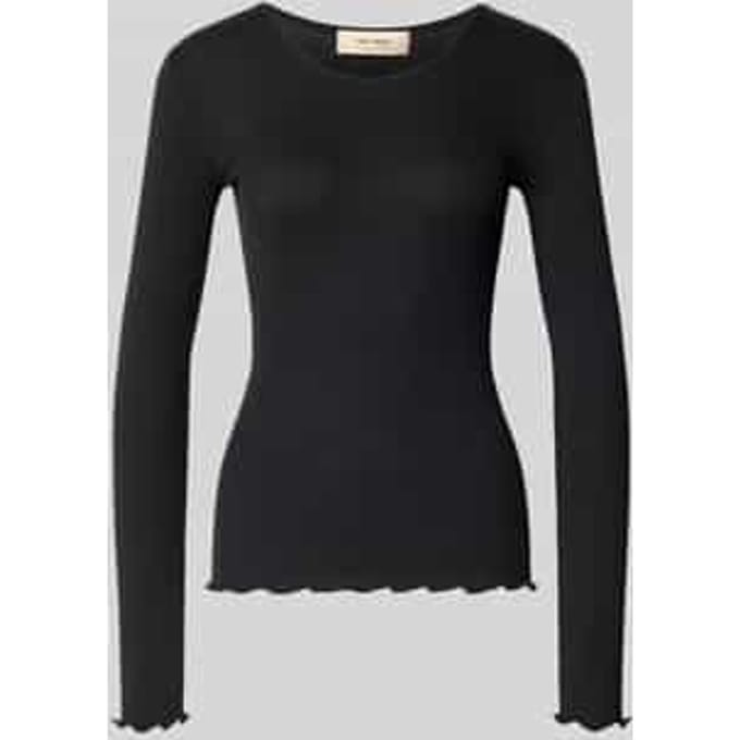 Shirt met lange mouwen met zijdege Model 'Elaine'