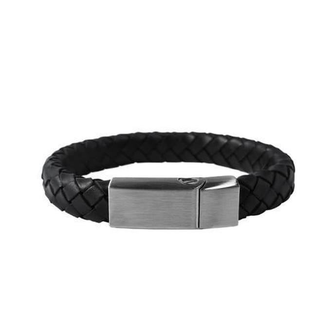 As armband Gevlochten black - 18cm