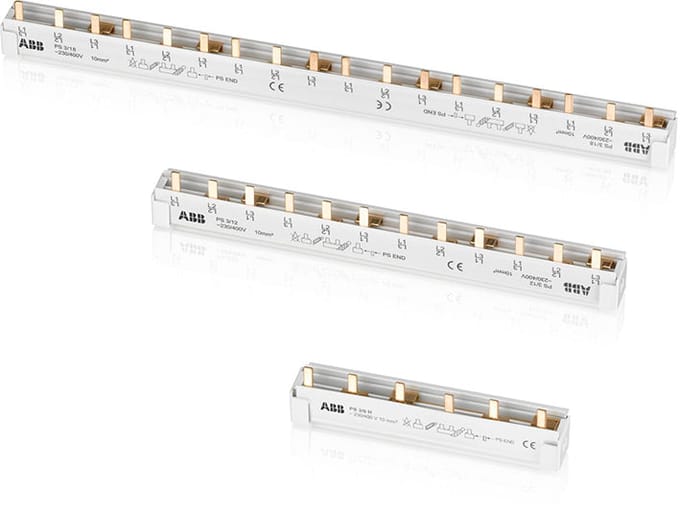 2CDL230001R1012 ABB STOTZ-KONTAKT faserail PS3/12 3-fasig 12 modules Phase busbar Aantal rijen 3 Meerdere kleuren 3-polig 10 mm² 1 stuk(s)