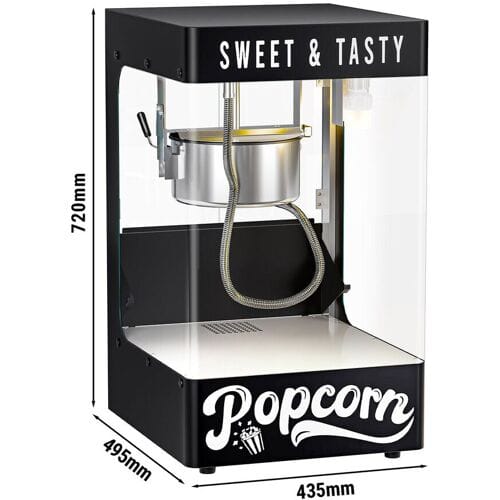 GGM Gastro Popcornmaschine - 1,305 kW - 5 kg/h - mit 1 Kessel - Schwarz