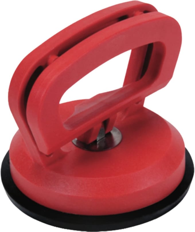 DW4Trading Zuignap Enkel 115 mm - Glasdrager - 25 Kg - Rood