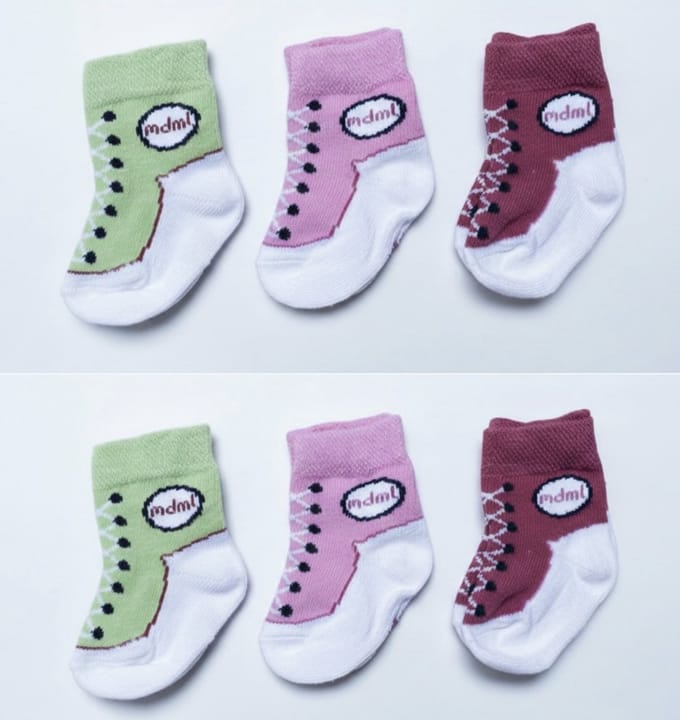 Set van 6 paar babysokken meisjes - Baby sokjes