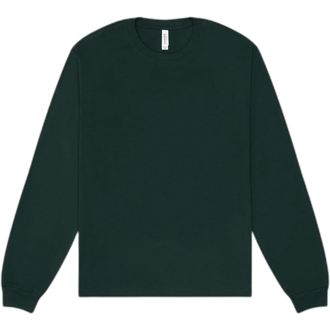 Bella+Canvas Unisex Heavyweight Long Sleeve Tee CV3511 - Forest - M