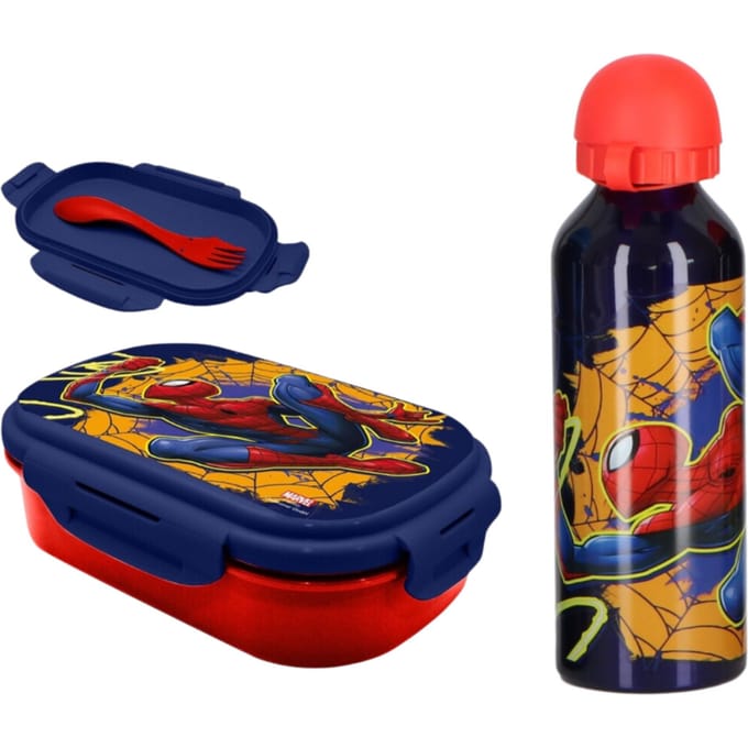 Spiderman lunchset; lunchbox en drinkfles
