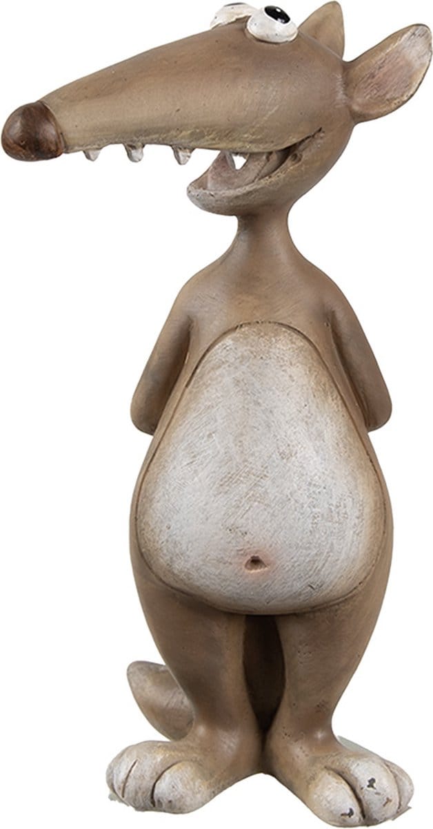 Clayre & Eef Decoratie Beeld Muis 14 cm Bruin Kunststof