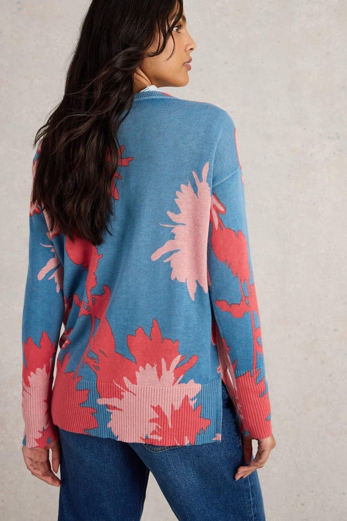 White Stuff Olive Floral Jumper Blue Print Taglia: 14 | Maglioni a maglia Outlet | Donna | Blu
