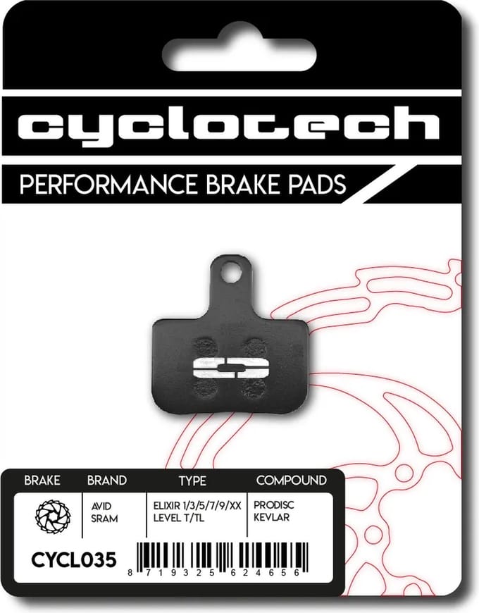 Sram Level - Sram DB remblokken, organisch. Cyclotech Prodisc Kevlar