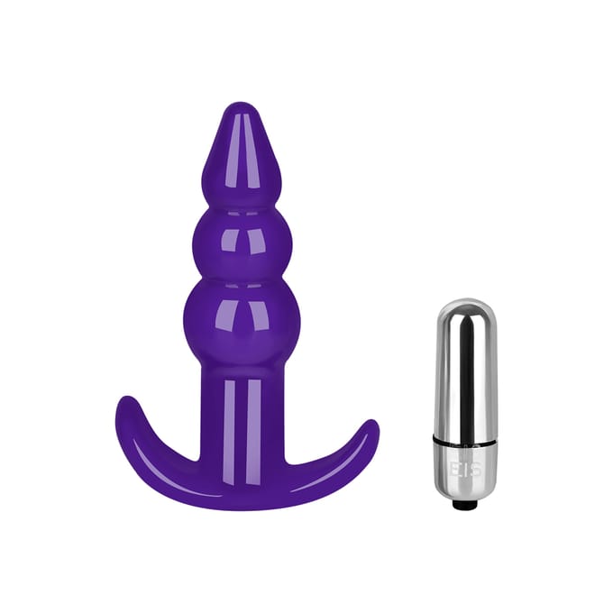 Anale vibrator met bolstructuur, 10,8 cm