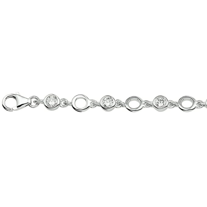Armband Zirkonia 18 + 2 Cm
