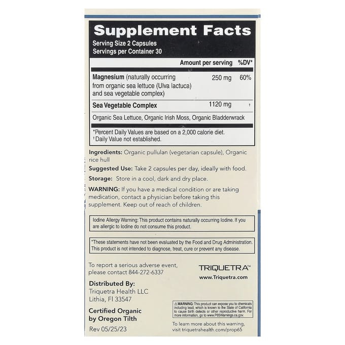 Triquetra Health, Plantaardig Magnesium, 60 Capsules
