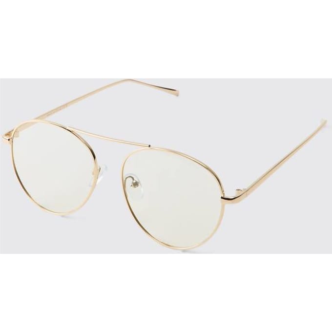 Clear Frame Grandad Glasses Sunglasses | Silver