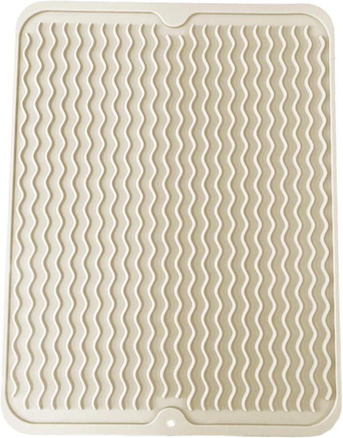 Dailygoods- Afdruipmat Antislip - Siliconen Droogmat - Hittebestendig - Opvouwbaar - 40 x 30 cm - Sneldrogend Ontwerp