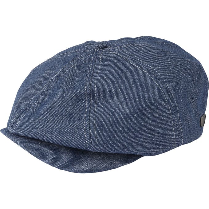 Brixton Beanie - Brood Snap Cap - blauw-wit