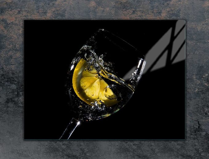 TMK ArtDeko - Snijplank - Glas - 70x52 cm - Wijnmotief