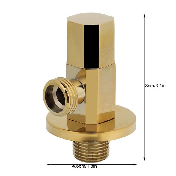 Badkamer Messing Goud Hoekstopkraan Waterregelkraan Kraan Hoekkraan beige