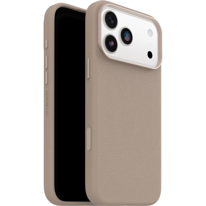 OtterBox Symmetry Cactus Leather Camera Control Apple iPhone 17 Pro Max Cottonwood Glen - light grey
