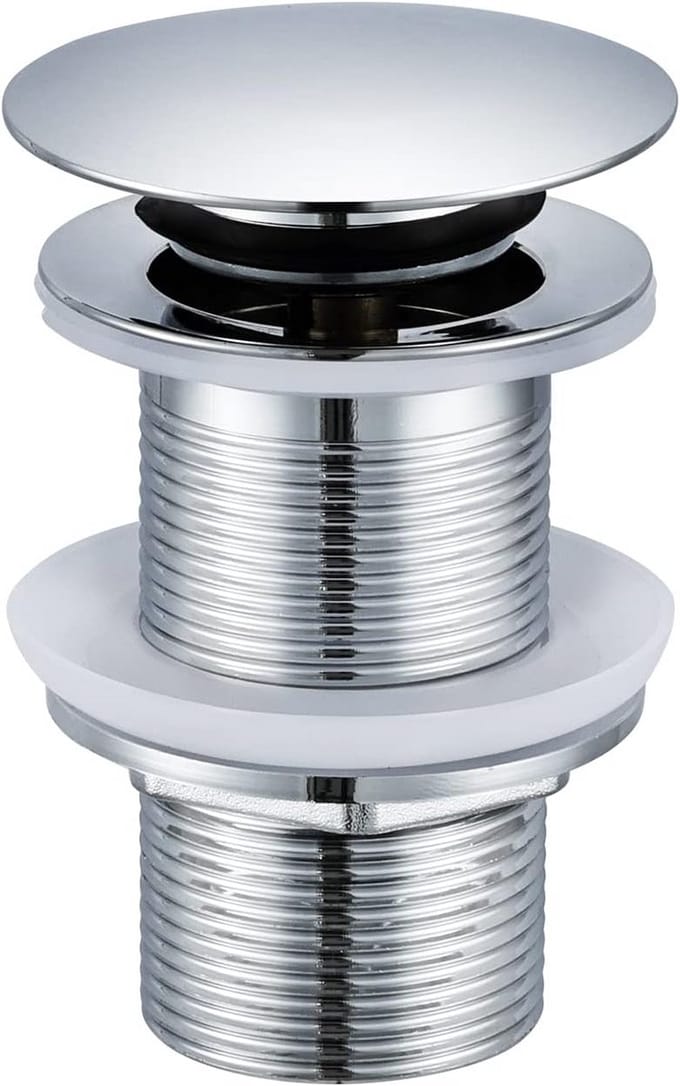 Wastafel Afval Unslotted Click Clack Plug Zonder Overloop voor Badkamer Gootsteen