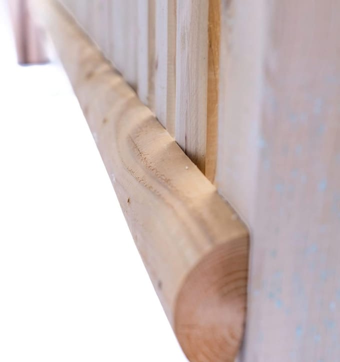 Halfronde Dwarsbalk Hout Impregneerd voor Heklatten