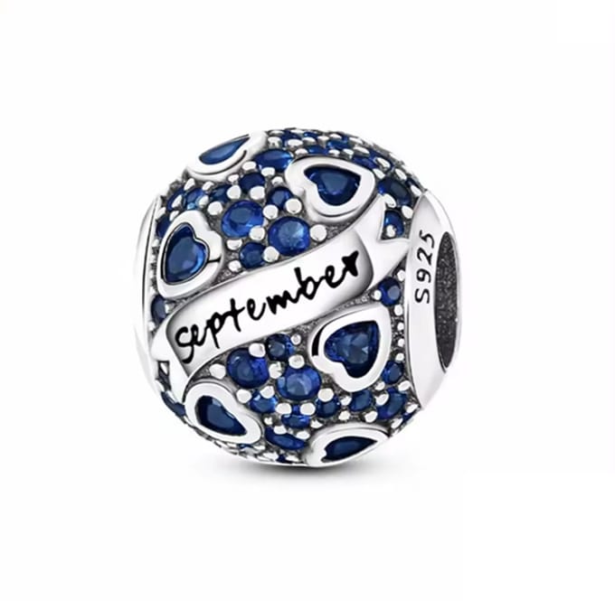 September Maand Bedel - RomyStones - Sterling Zilver & Blauwe Zirkonia