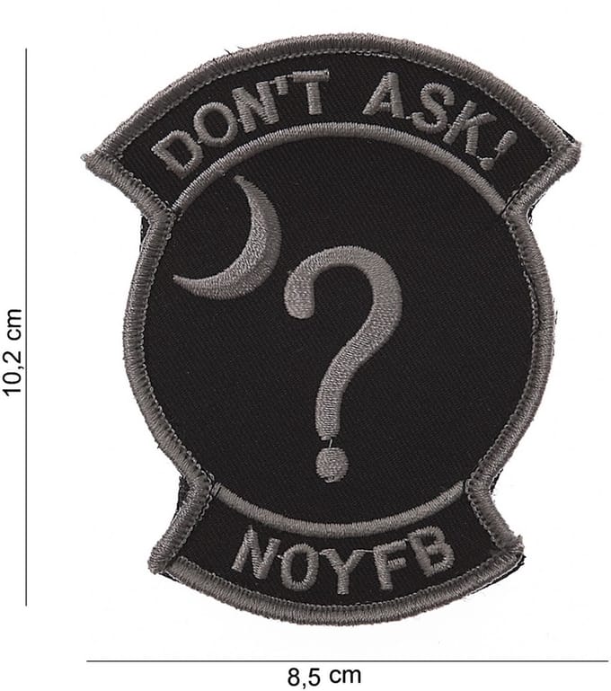 Embleem stof Don't ask met klittenband
