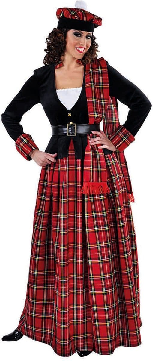 Magic Design Verkleedjurk Kilt Dames Polyester Rood Maat Xs