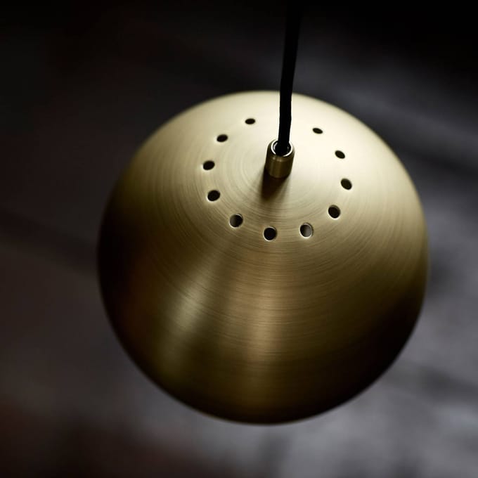 FRANDSEN hanglamp Bal, messingkleurig antiek, Ø 18 cm