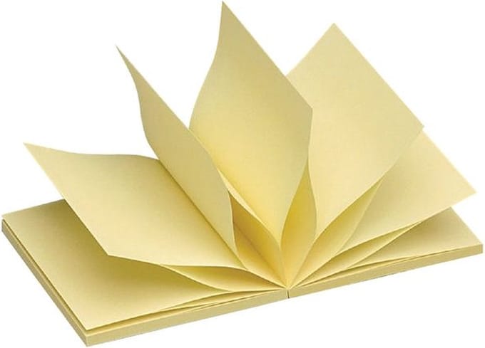 Memoblok Quantore Z-Note 76x76mm geel | 6 stuks