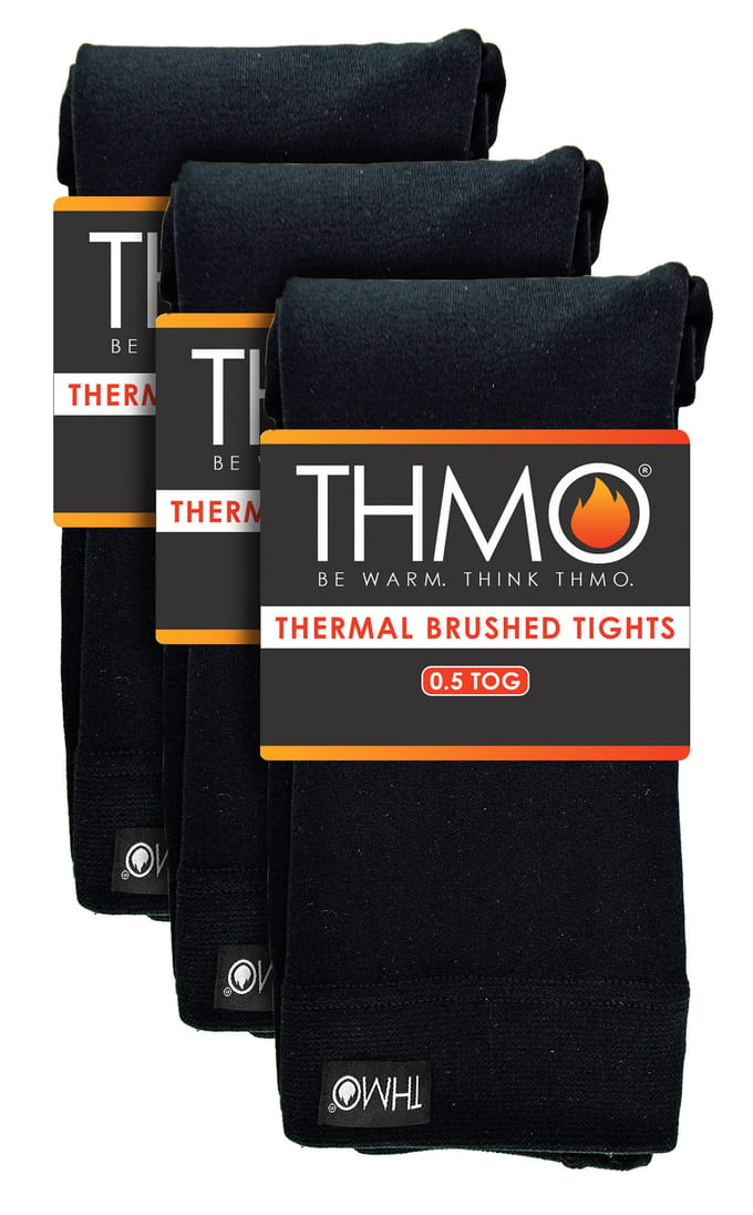 THMO - Set van 3 thermo leggings met fleece voering voor dames - Zwart
