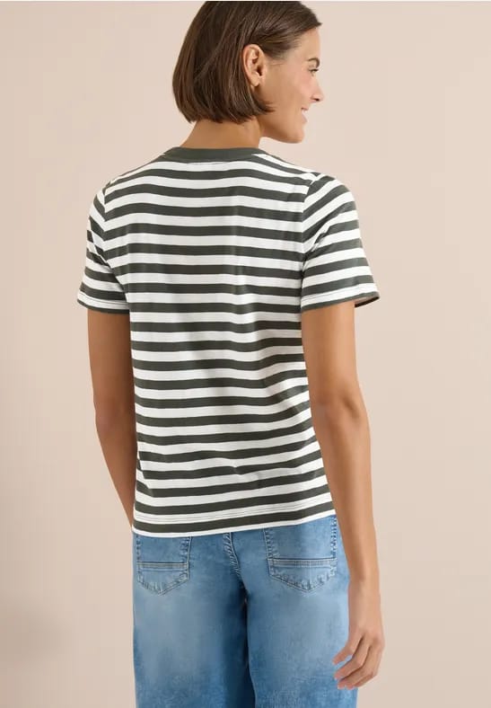Shirt met ronde hals en strepen