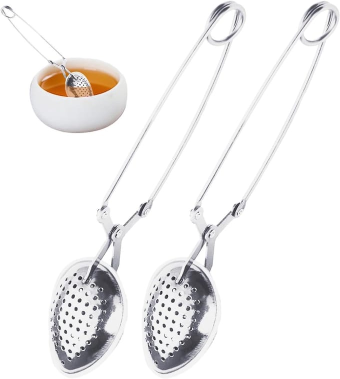 Dailygoods- Theelepels 2 stuks - Roestvrij Staal - Ergonomisch
