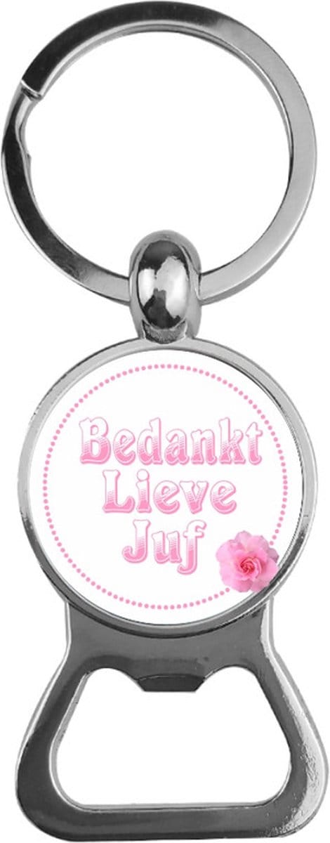 Bieropener Glas -  Bedankt Lieve Juf