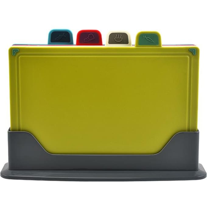 4 stuks Voedsel Classificatie Snijplanken PP TPR Draagbaar Antislip Snijplanken Keukengereedschap Met yellow