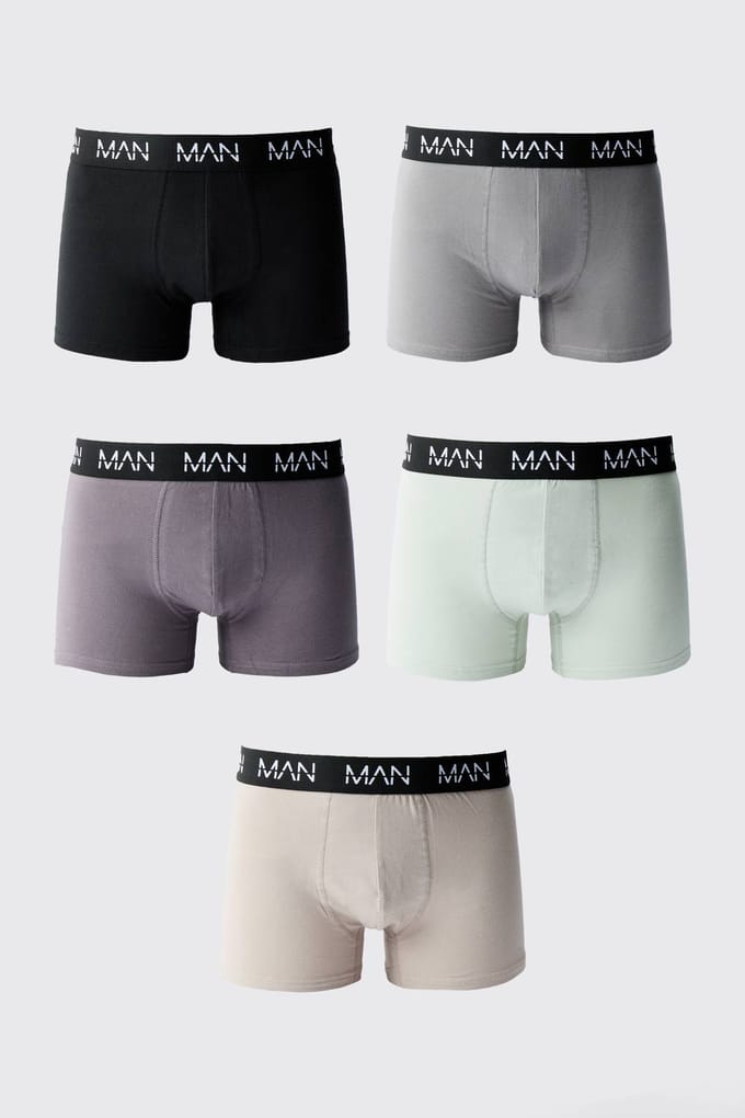 Basic Tonal 5-pack Originele Herenboxers | Size Medium