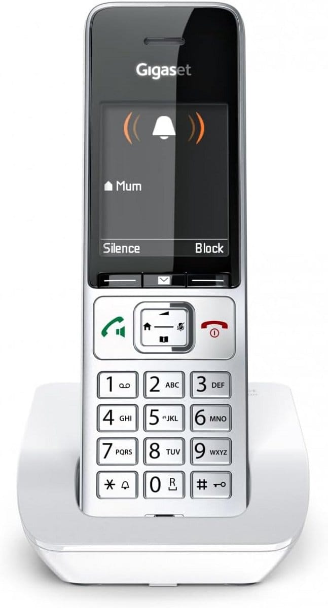 Draadloze Vaste Telefoon - DECT Extra Hoorn Zilverwit
