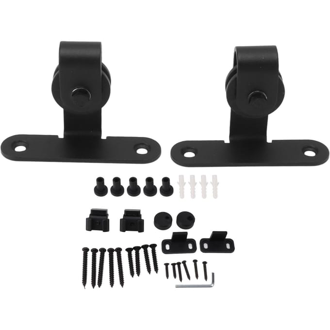 Mini Zwart Schuifdeurbeslag Rollenset Schuifdeur Hefrail Accessoires voor Kast