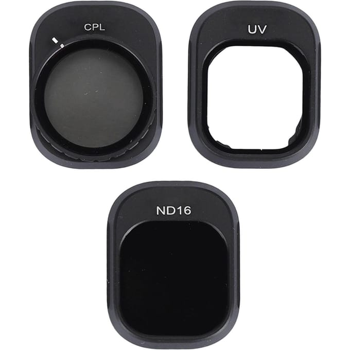 3 stuks Lensfilterset voor MINI 4 PRO UV CPL ND16 Meerlaagse Nano Coating Ultralichtgewicht Drones black