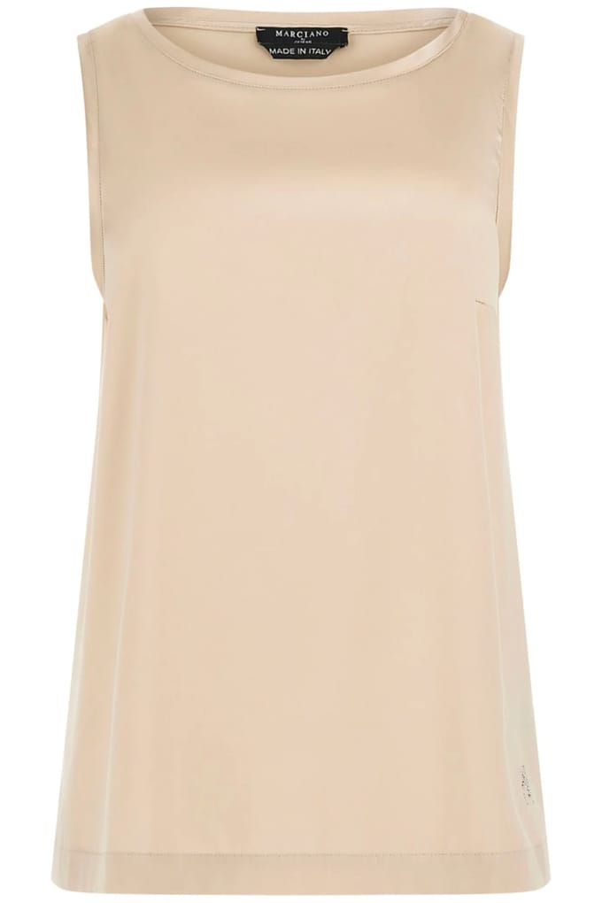 GUESS Marciano By  Denise Sl Top Sandy Shore Maat: 44 | Mouwloze Tops Outlet | Dames | Beige