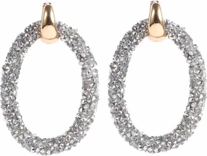 Cilla Jewels Oorbellen Crystal Oval Gold Silver