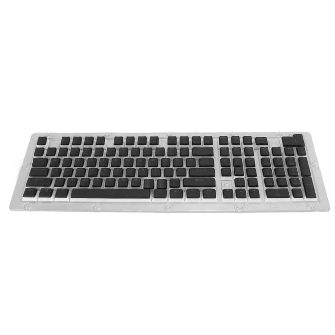 Toetsenbord Keycaps 130 Toetsen OEM Hoogte PBT Pudding Dubbele Laag Tweekleurige Injectie Transparant DIY Toetsenbord Keycaps zwart