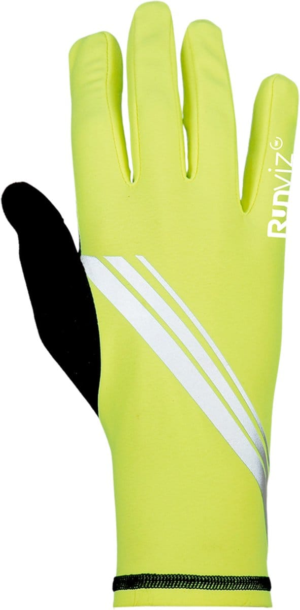 WOWOW Loophandschoenen Runviz Bolt Yellow Maat S