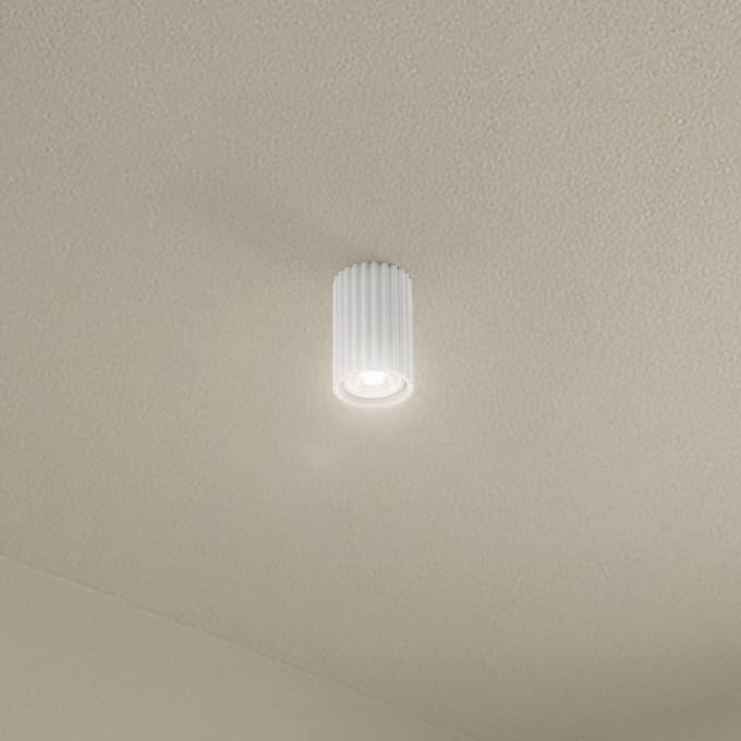 Sollux Lighting Plafondlamp Karbon - GU10 - wit - aluminium - 10x6.5x6.5cm